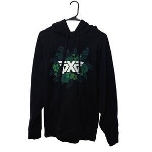 PXG Hoodie Mens XL Black Pullover Sweatshirt Tropical Floral Parsons Xtreme Golf